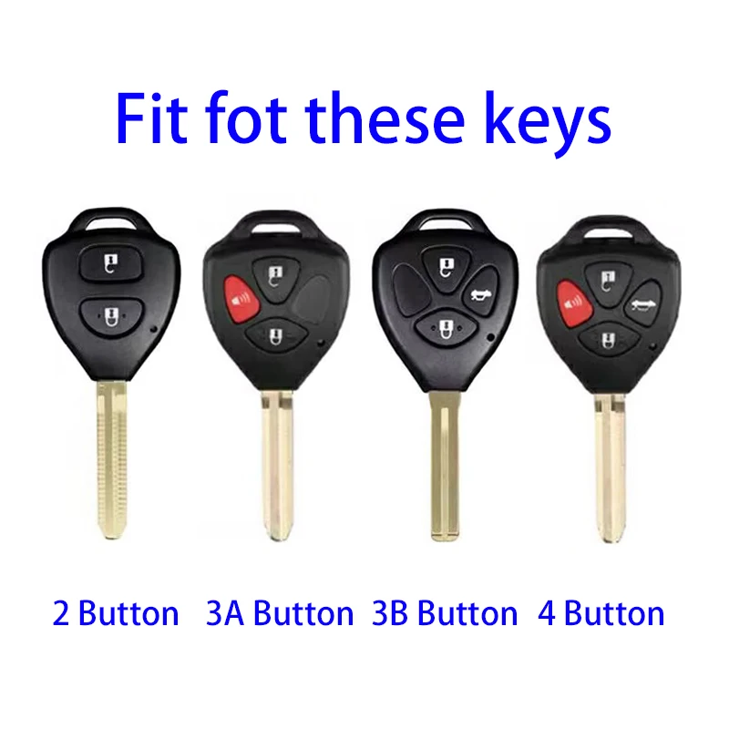 2/3/4Buttons TPU Car Remote Key Cover Case for Toyota Camry RAV4 Crown Avalon Corolla Reiz Venza Matrix Yaris Bag Accessories