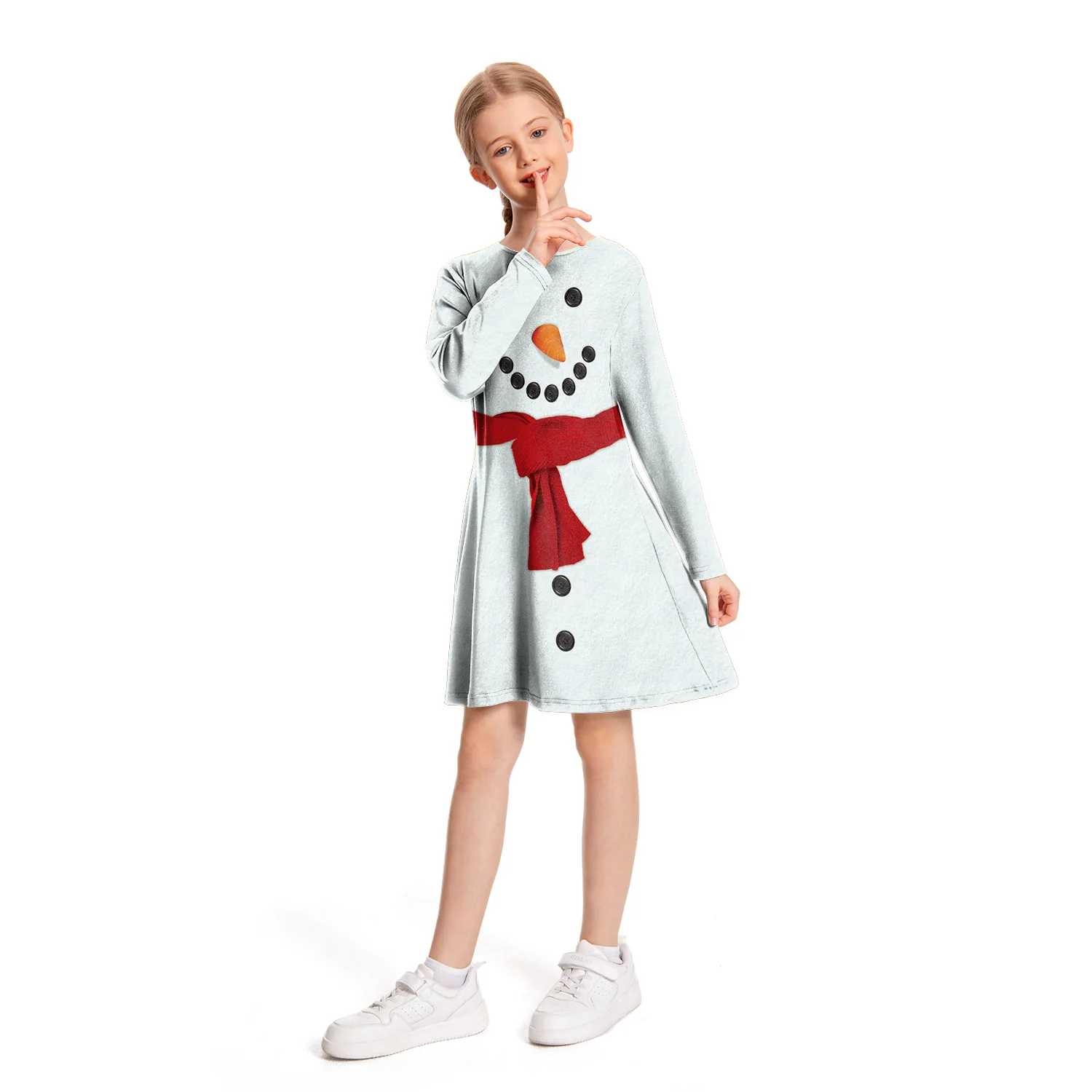 فستان عيد الميلاد للفتيات بقلنسوة وأكمام طويلة زي مهرجان سانتا كلوز للأطفال ملابس السنة الجديدة ملابس تنكرية لحفلات عيد الميلاد