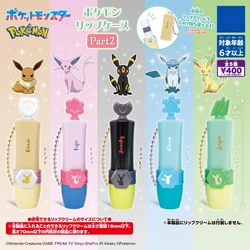 Original Anime Gashapon Figurine Cute Pokemon Eevee Family Lipstick Case Umbreon Keychain Kawaii Figure Capsule Toys Gift