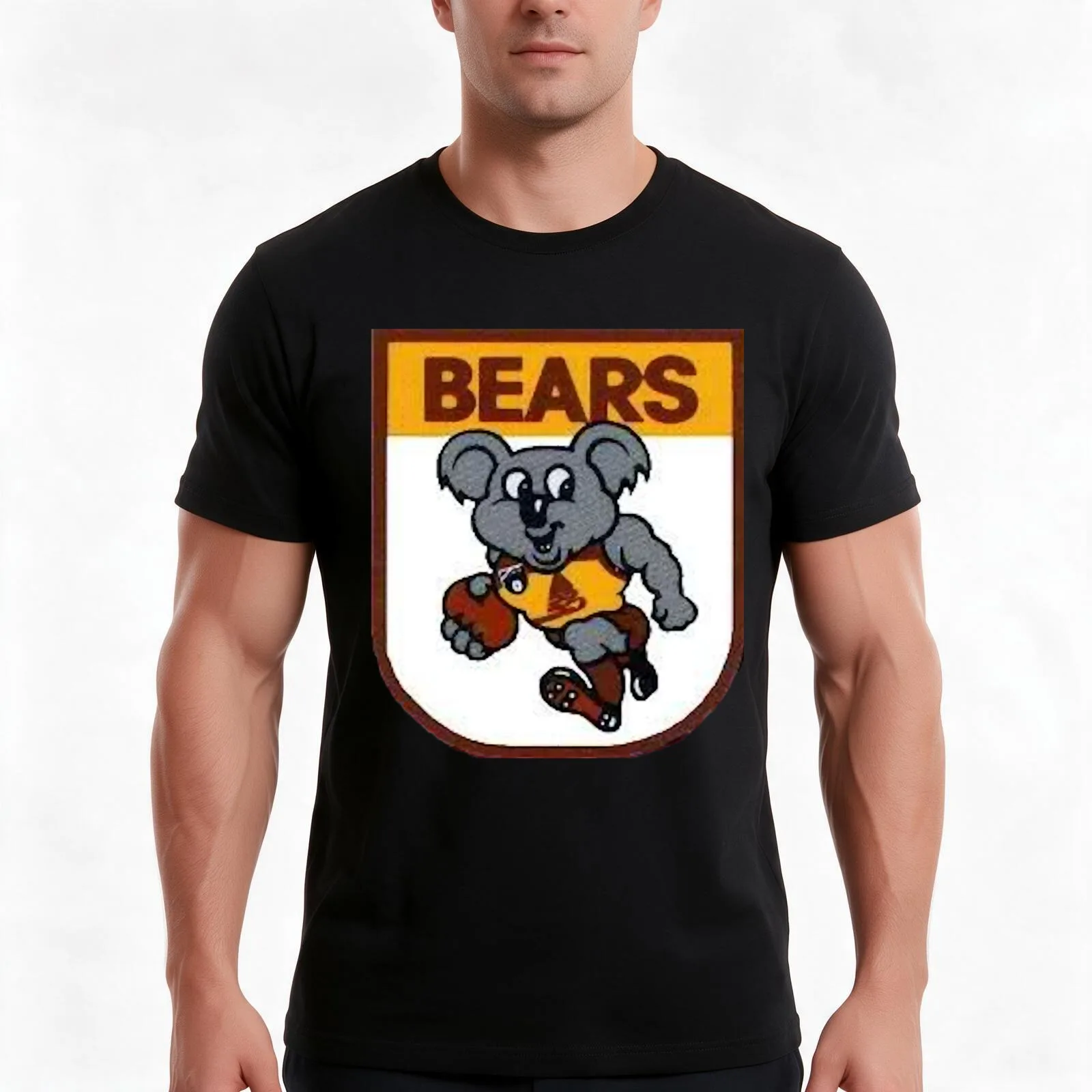 Brisbane bears footballAFL Footy australian football T-Shirt, Summer Casual Cotton Tee, Oversized Streetwear Tops, 100% Cotton