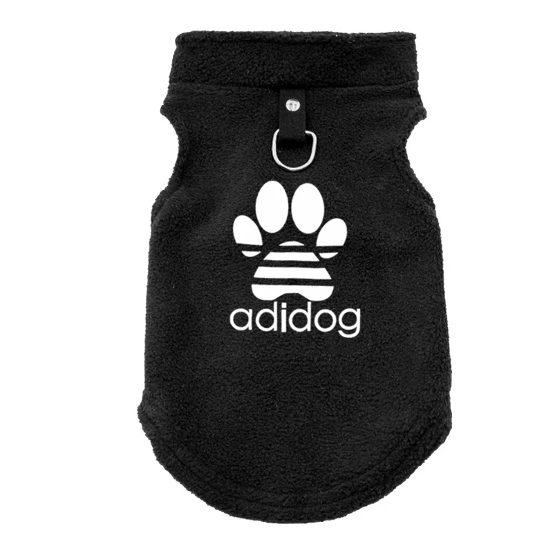 Soft Fleece Dog Clothes for Small Dogs Pull Ring Design Spring Autumn Winter Warm Pet Pullover French Bulldog Jacket Pug Coats