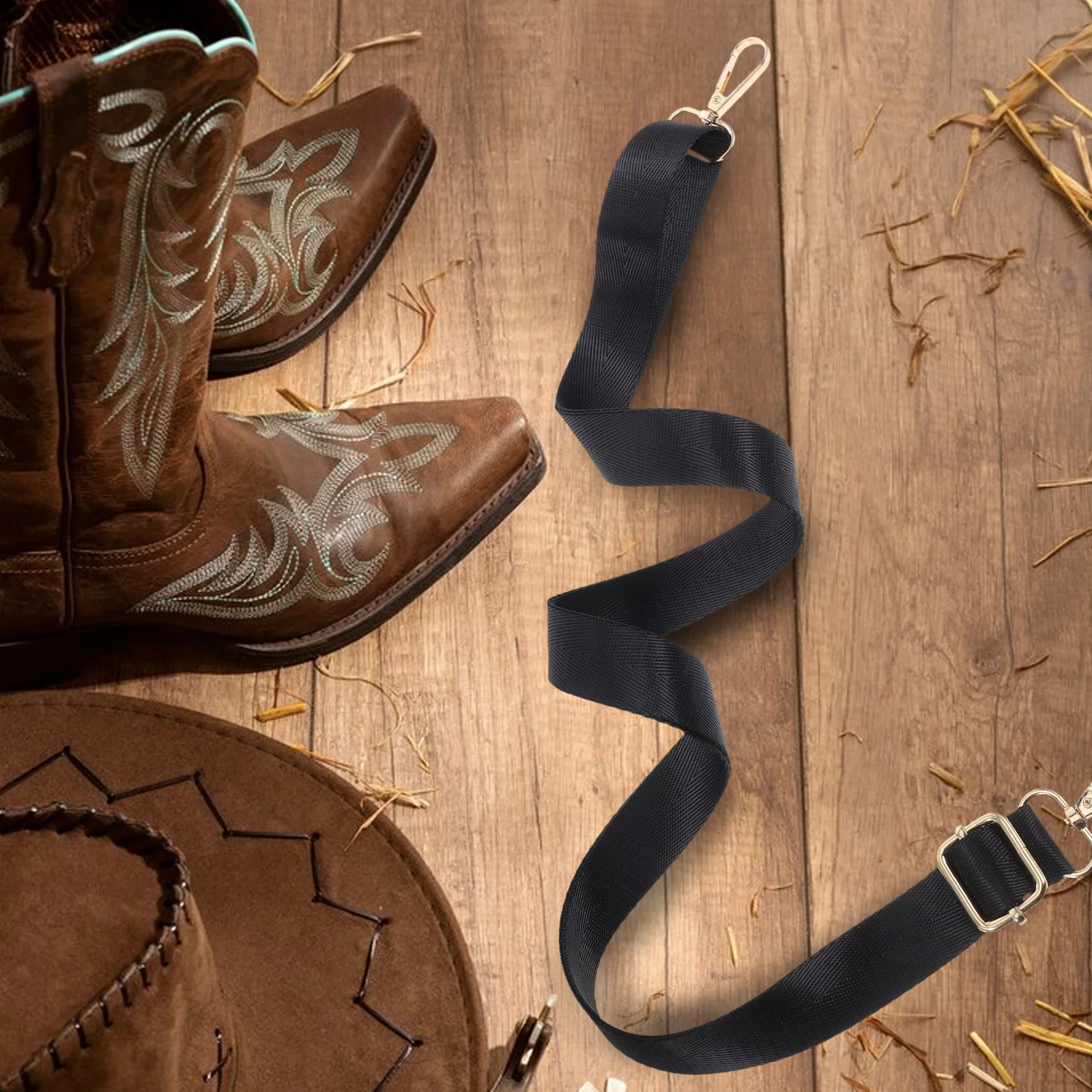 2 قطعة أشرطة ساق مزدوجة النهاية قابلة للتعديل بطانية البطن المرنة السوداء Surcingle #4