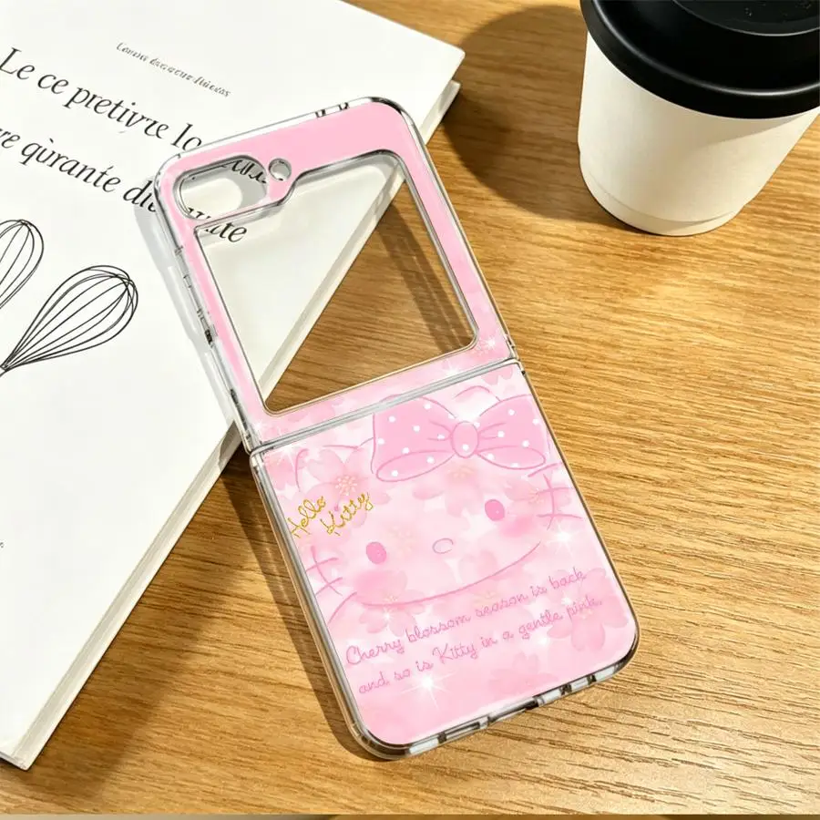 Sanrio Cute Hello Kitty Pink Case for Samsung Galaxy Z Fold 8 Ultra Z Fold 7 6 5 4 3 ZFold8Ultra Z Flip 6 5 4 3 Transparent Soft - view 5