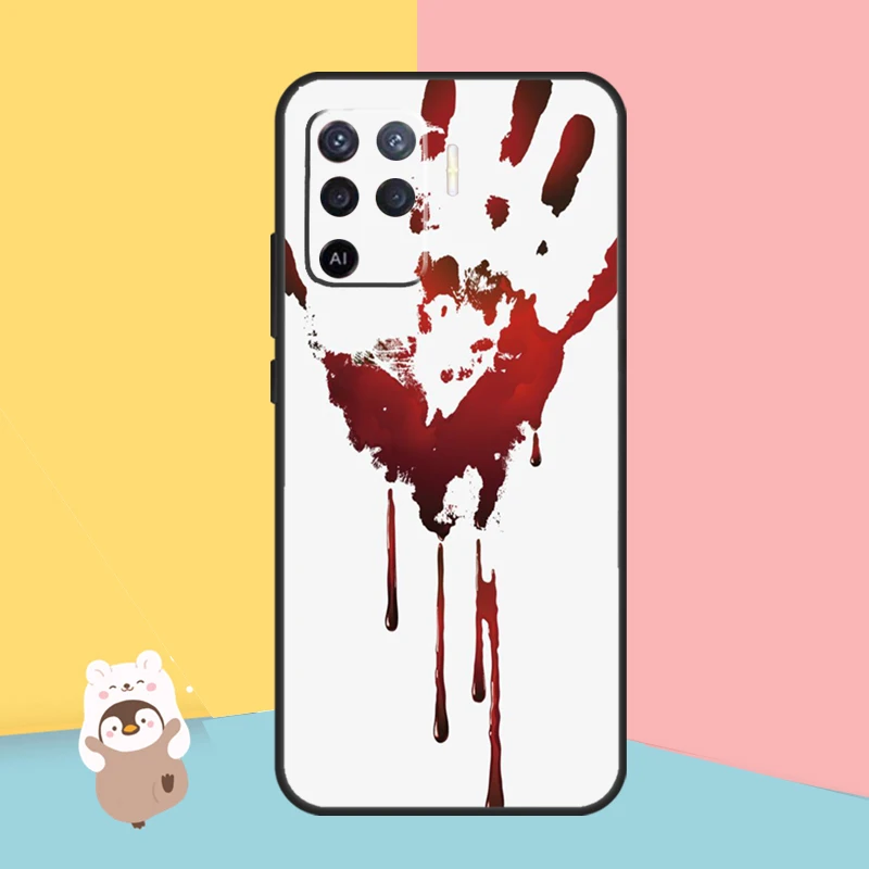 حافظة يد الدم الدموية لهاتف اوبو A80 A60 A40 A15 A16 A17 A57 A94 A74 A54 A76 A96 A18 A38 A58 A78 A98 A5 A6 Pro