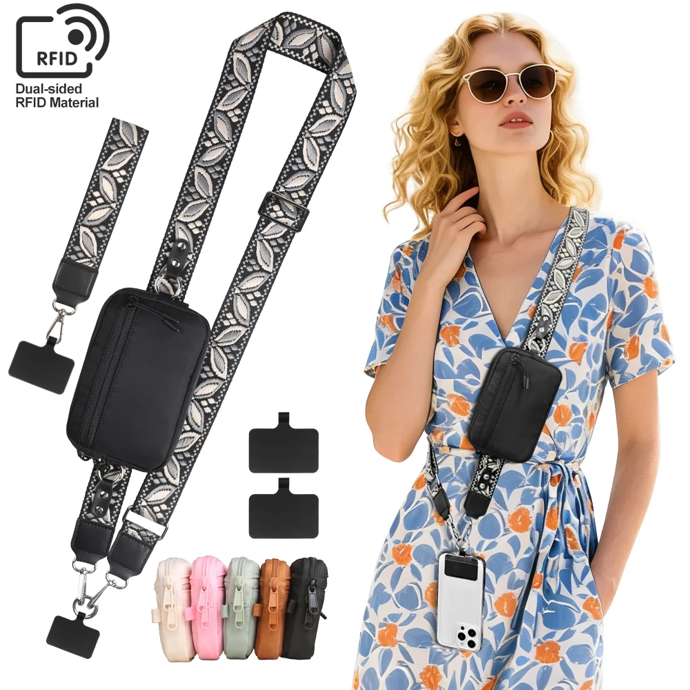

Mobile Phone Lanyard Crossbody Bag Id Card Mobile Phone Storage Bag Id Card Holder Detachable Storage Bag