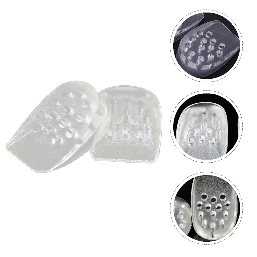 

2 Pair Clear Inserts Height Increase Insoles Invisible Heel Lift Breathable Reusable Foot Support Moderate Thickness Hidden Shoe