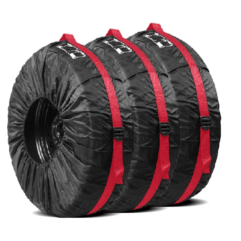 1PCS Tire Cover Case Car Spare Tire Cover Storage Bags Carry Tote Polyester Tire For Cars Wheel Covers 13-18inch 19-23inch