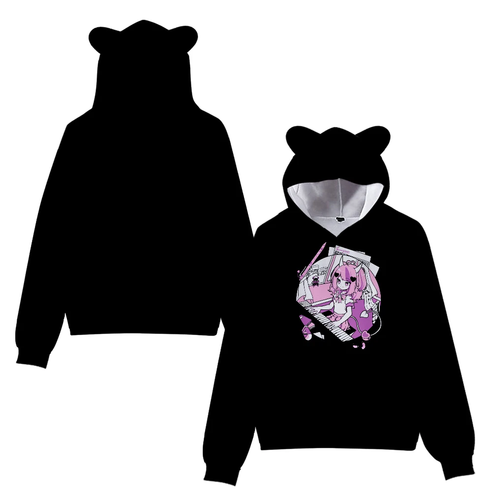 Ironmouse Cute Cat Ear Hoodie Women Men Long Sleeve Sweatshirt Casual Cute Pullover Clothes