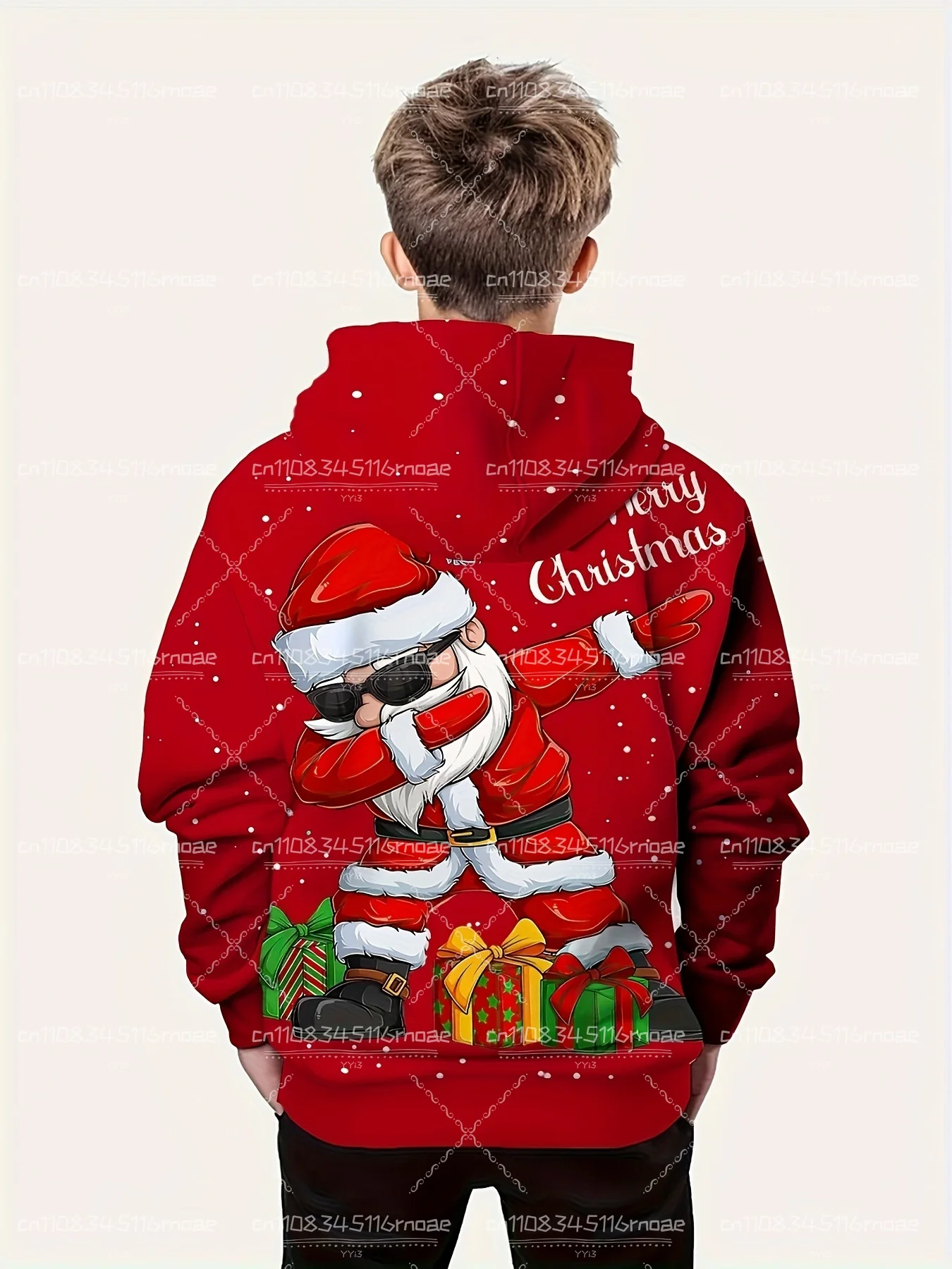 2026 جديد لطيف ثلاثية الأبعاد مطبوعة عيد الميلاد الفتيات البلوز البلوز لخريف وشتاء مناسبة لملابس رياضية في الهواء الطلق