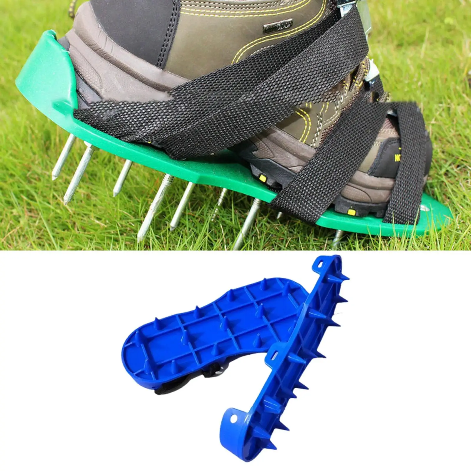 1 Pair Spiked Shoes Aerator Tool Non Slip Resinous Coating Floor Leveling Construction for Installation Patio Epoxy Flooring