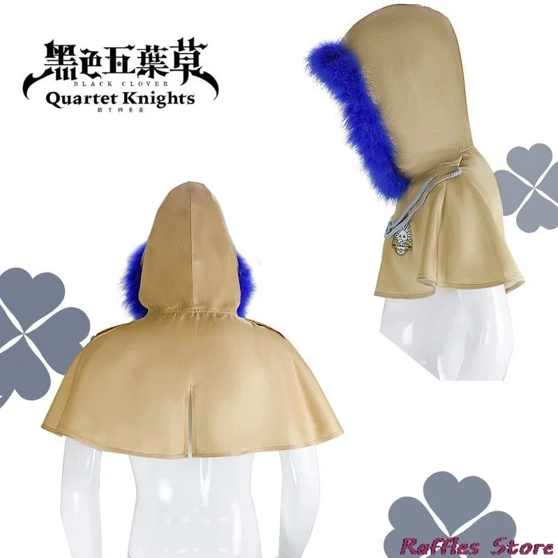 Sky05 Аниме Black Golden Clover Dawn Cape Yuno Grinberryall Косплей Костюм Бежевый Синий Плащ Четырехлистный клевер Asta Clover 99JIu@