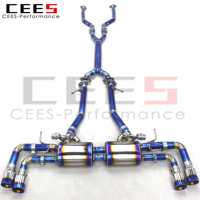 CEES Exhaust Pipe With Vacuum Valve For Lexus LC500 5.0L 2016-2018 Racing Titanium Exhaust Pipe Muffler Catback System