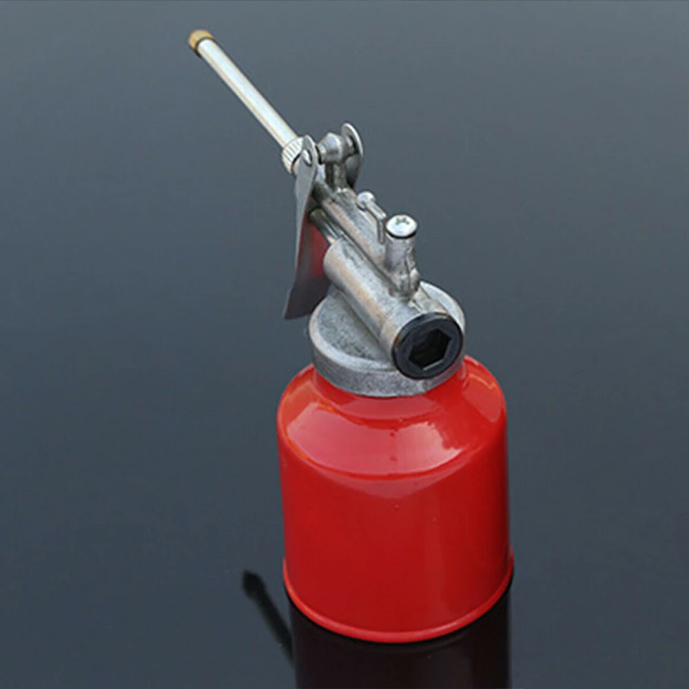 250ml Oil Can Die Cast Body With Rigid Spout Thumb Pump Workshop Oiler for Wholesale Drop Shipping