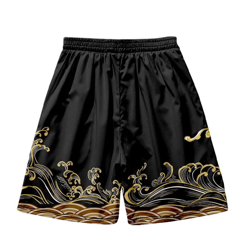 

Kanagawa Wave Carp 3D Board Shorts Trunks Anime New Quick Dry Beach Swiming Shorts Boys Hip Hop Short Pants Beach clothes