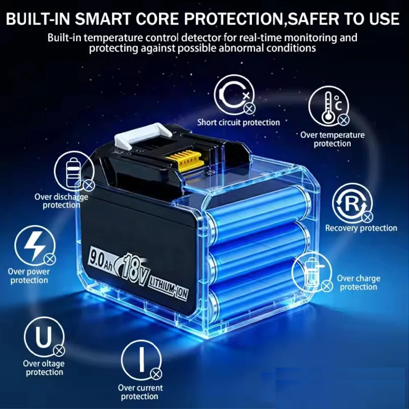 Makita 18V 6.0Ah Li-Ion Akku (Rote Box) – Multi-SKU (1-4 Akkus), LXT-kompatibel – Detail 3