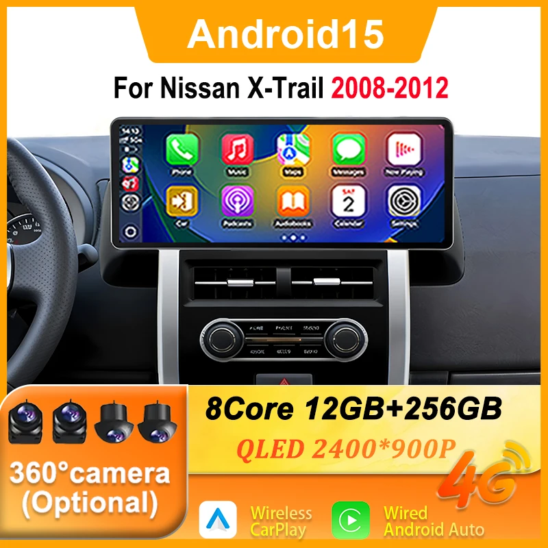 

Android 15 Car Radio For Nissan X-Trail 2008-2012 Video Multimedia Player GPS Navi Head Unit Stereo Bluetooth Split screen WiFi