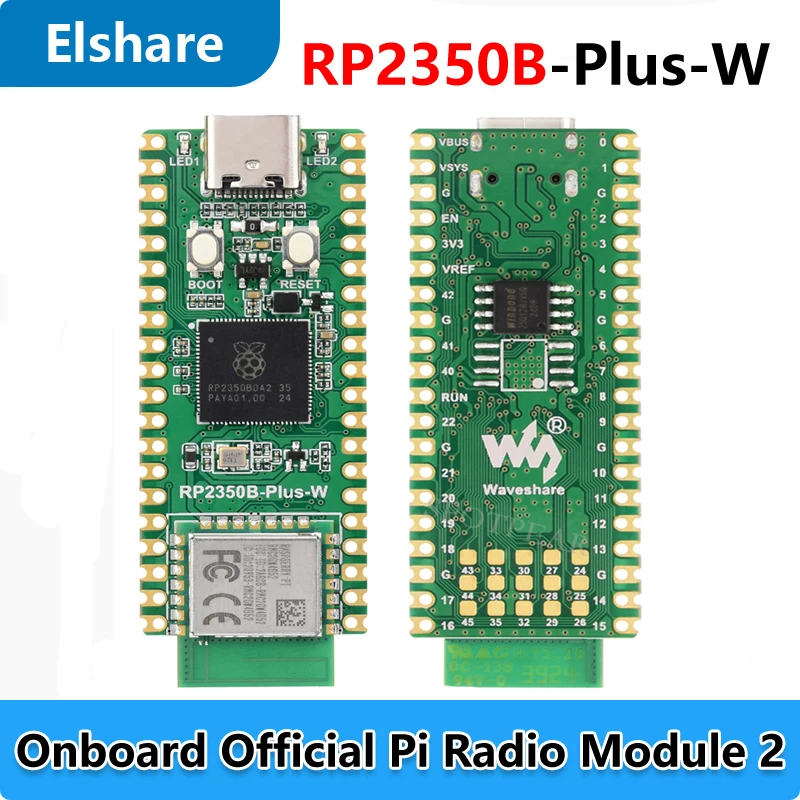 

RP2350 Raspberry Pi Pico 2 RP2350B-Plus-W Development Board WiFi Bluetooth Radio Module 2