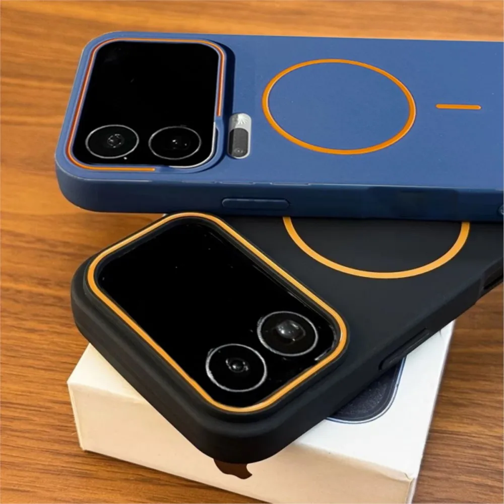 

Оригинальный матовый жидкий силиконовый магнитный чехол из ТПУ для Xiaomi 17 15 14 Pro Max 15Pro 17 Pro Max с беспроводной зарядкой для Magsafe Cover