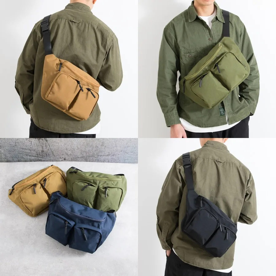 

【Новый стиль】Мужская холщовая сумка через плечо, спортивная модная сумка на плечо, многофункциональная рабочая сумка, вместительная нагрудная сумка, простая и стильная.