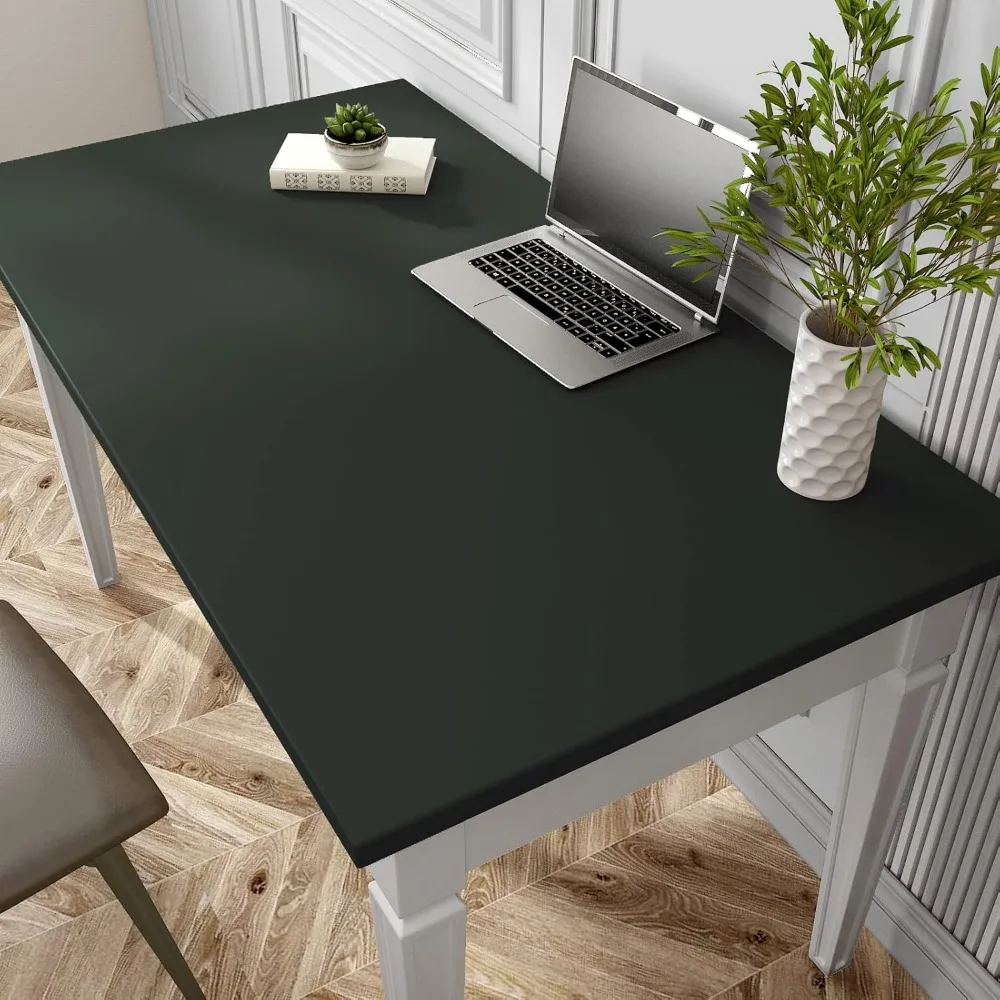 ورق اتصال أخضر غير لامع قابل للإزالة لجدران غرفة النوم - 32 × 354 ورق جدران قابل للتقشير واللصق باللون الأخضر الداكن الصلب