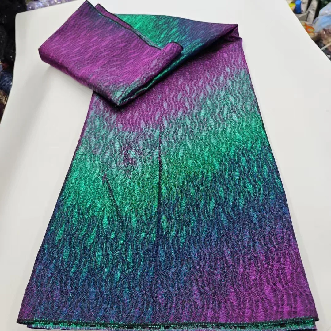 

Luxury African Damask Jacquard Lace Fabric 2025 High Quality 5 Yards Nigerian Brocade Lace Fabric for Women Sewing Dress VHD6315