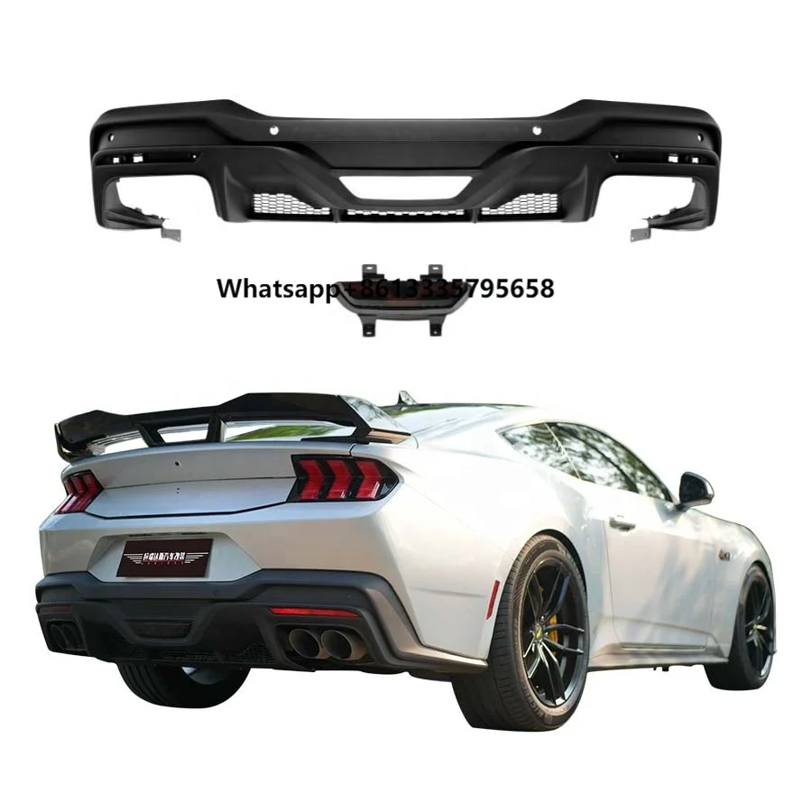 

New for Ford Mustang Dark Horse Fog Lights Rear Diffuser Bumper Lip Body Kits