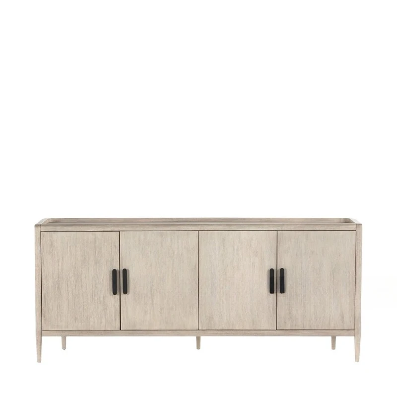 

American rural retro solid wood oak porch cabinet French furniture storage side cabinet living room tea cabinet