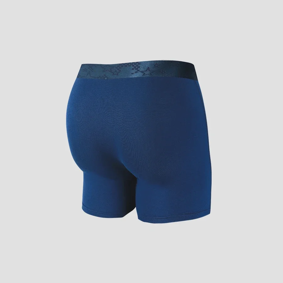 

5PCS Men's boxer shorts with bullet-style separation design, preventing leg chafing. These breathable underpants are equipped wi