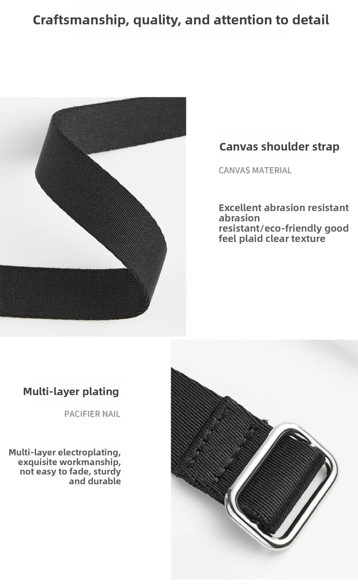 Bag Canvas Shoulder Strap Durable Fashion Buckle Not Easy To Fade Bag Strap Modification Bag Accessories