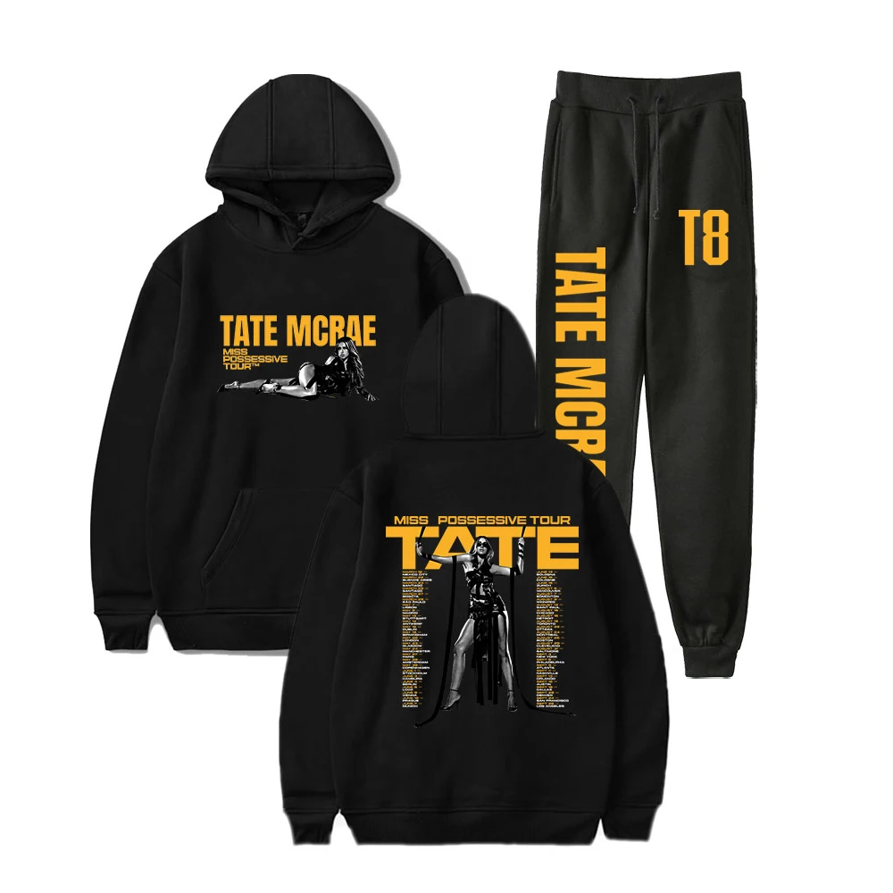 Tate McRae Miss Possessive Tour Merch Hoodies Jogger Pants Cosplay Women Men Fashion Streetwear Sweatshirts