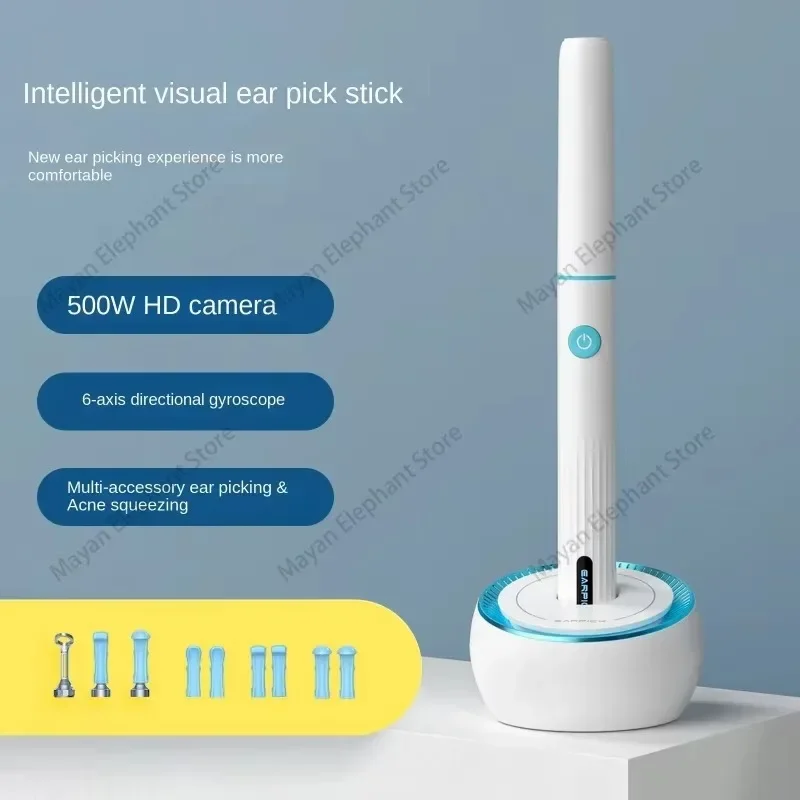 Inteligente HD Visual Ear Pick, Earpick Luminoso Infantil, WiFi, 3.9mm