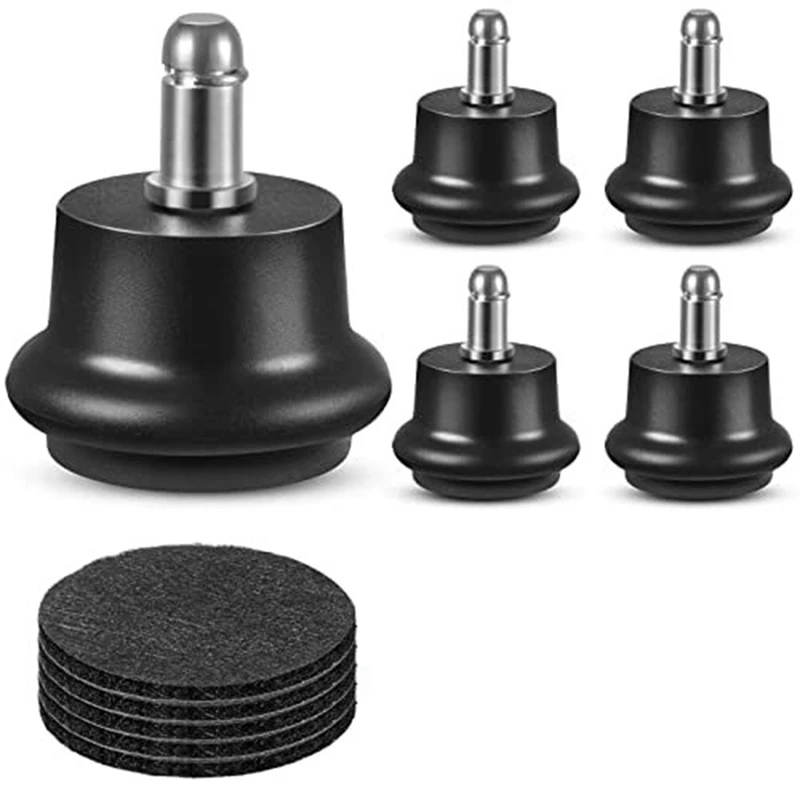 Bell Glides Replacement Office Chair Swivel Caster Wheels To Fixed Stationary Castors,Separate Self Adhesive Felt Pads