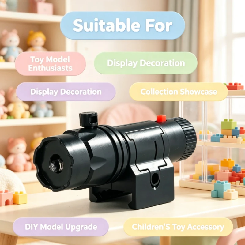 Compact Black Decor Optical Accessory with Fixing Bracket Portable Small Ornament Module Practical Hobby Parts