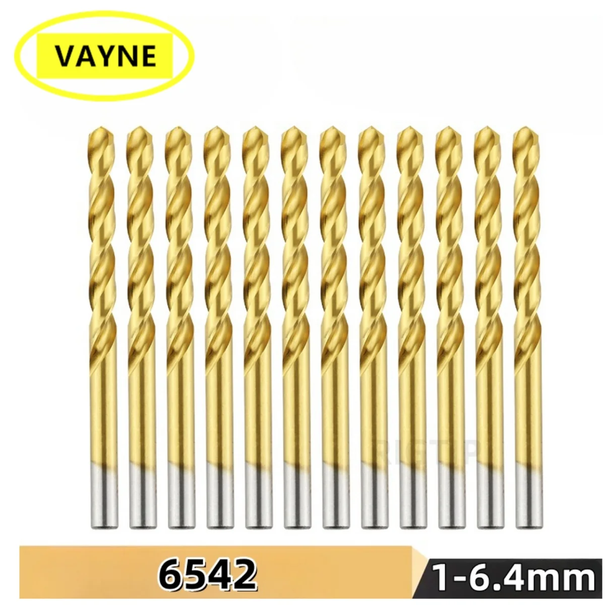 1PCS 6542 Cobalt-containing titanium plated twist drill bit stainless steel special perforated rotor drill alloy 6.50-13.00MM