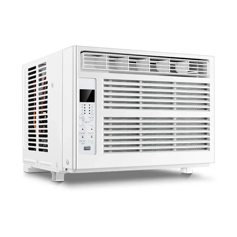 Single Cooling Window Air Conditioner, Mechanical Control Window Mount AC Unit for Small Room