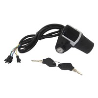 Fiido D1D2 Electric Bike Display Rotary Throttle Handle Display Switch Power with Key Lock Twist Grip Throttle Replacement Parts