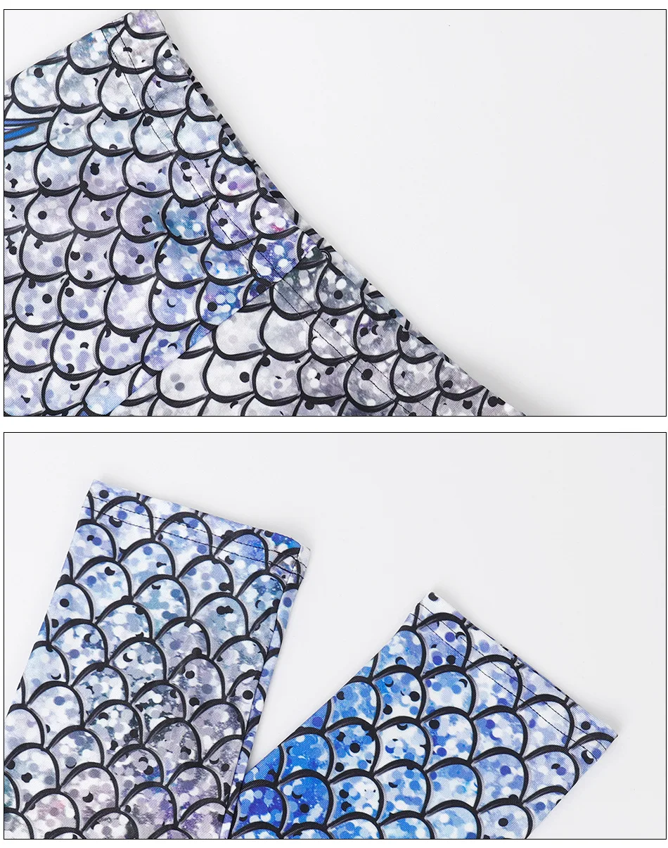 กางเกงเลกกิ้งฟิตเนสทรงสกินนี่ลายเงือกพิมพ์ลาย 3 มิติสำหรับผู้หญิง กางเกงกีฬาว่ายน้ำเซ็กซี่