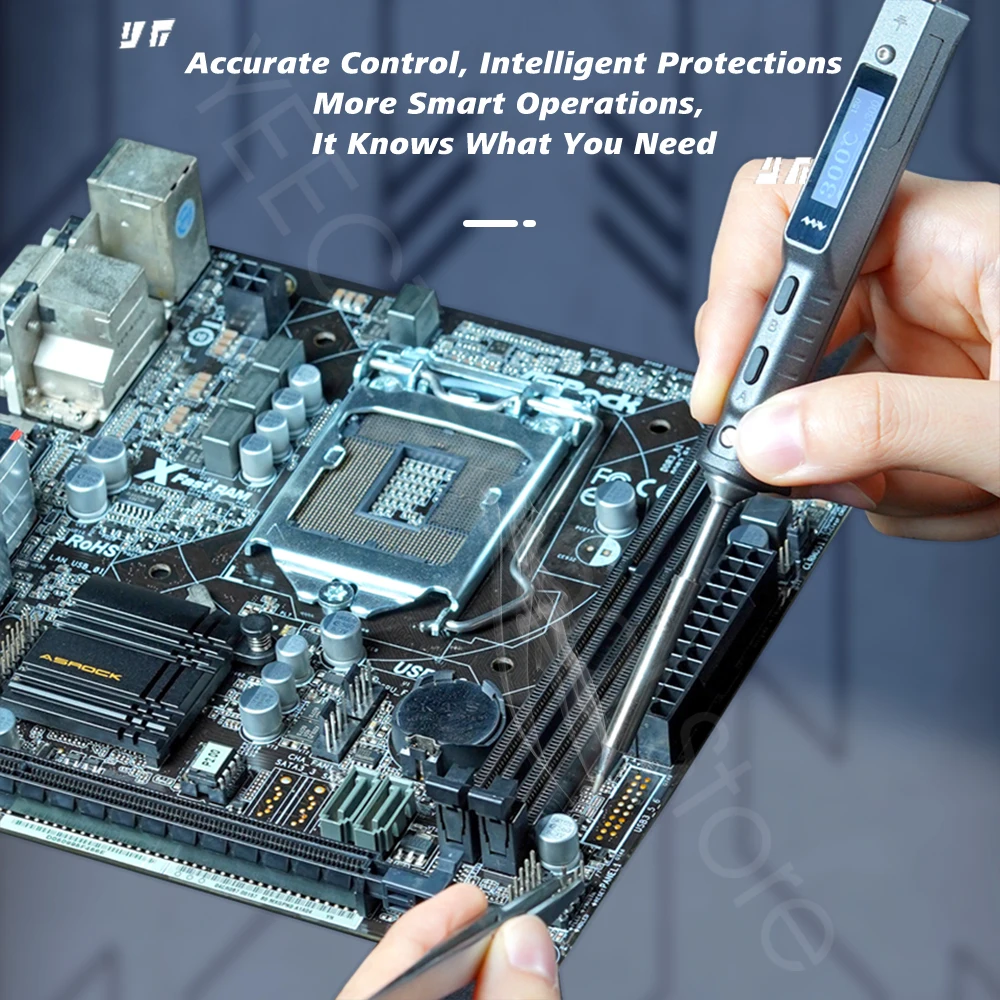 المحمولة TS101 USB-C سبيكة لحام القلم التدفئة السريعة 10s شاشة OLED للبرمجة التحكم في درجة الحرارة الالكترونيات أداة TS 101