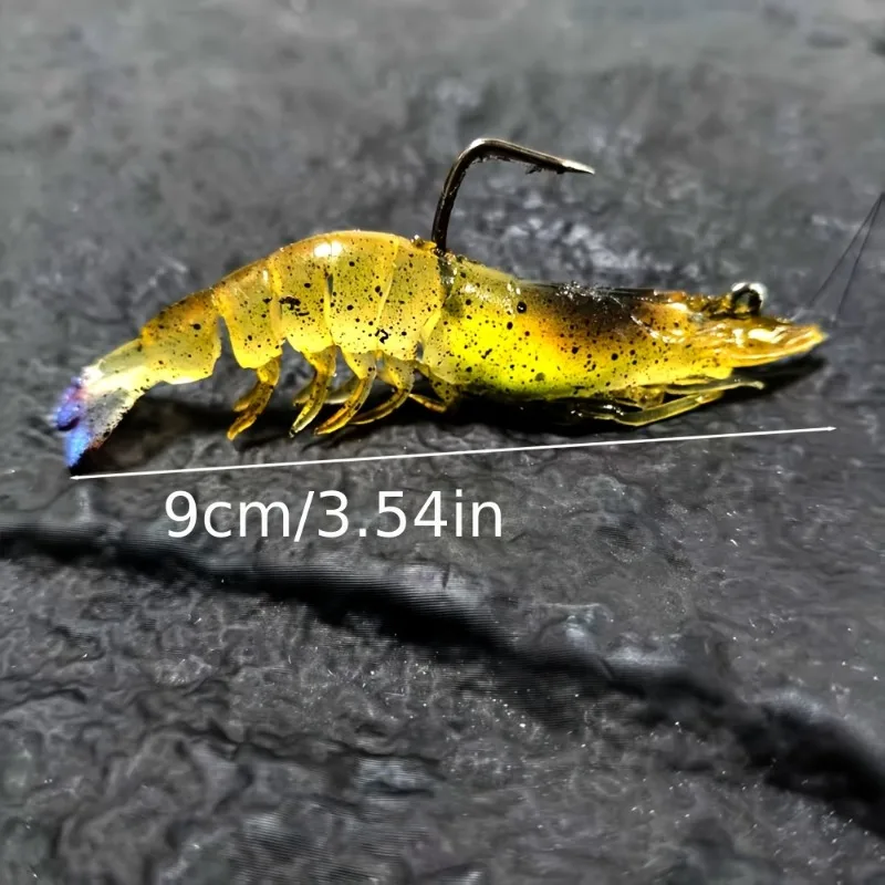 Señuelo de camarón cabeza plomada – Cebo blando realista para pesca - imagen 4