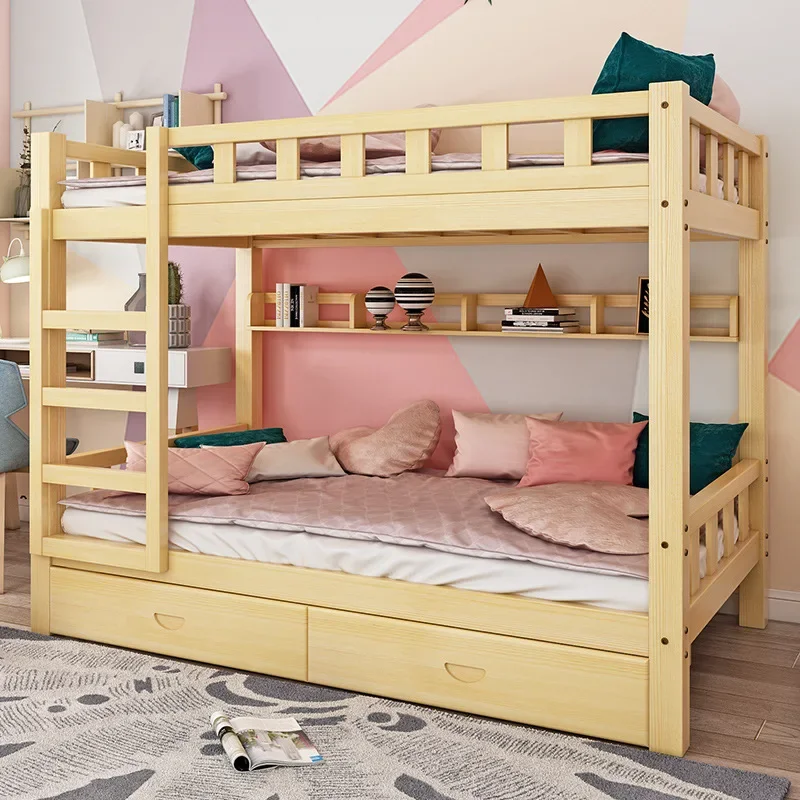 wooden Bunk Bed Dormitory School Furniture High School wood OEM HEN Item Style Surface Modern Bedroom wooden Bunk Bed