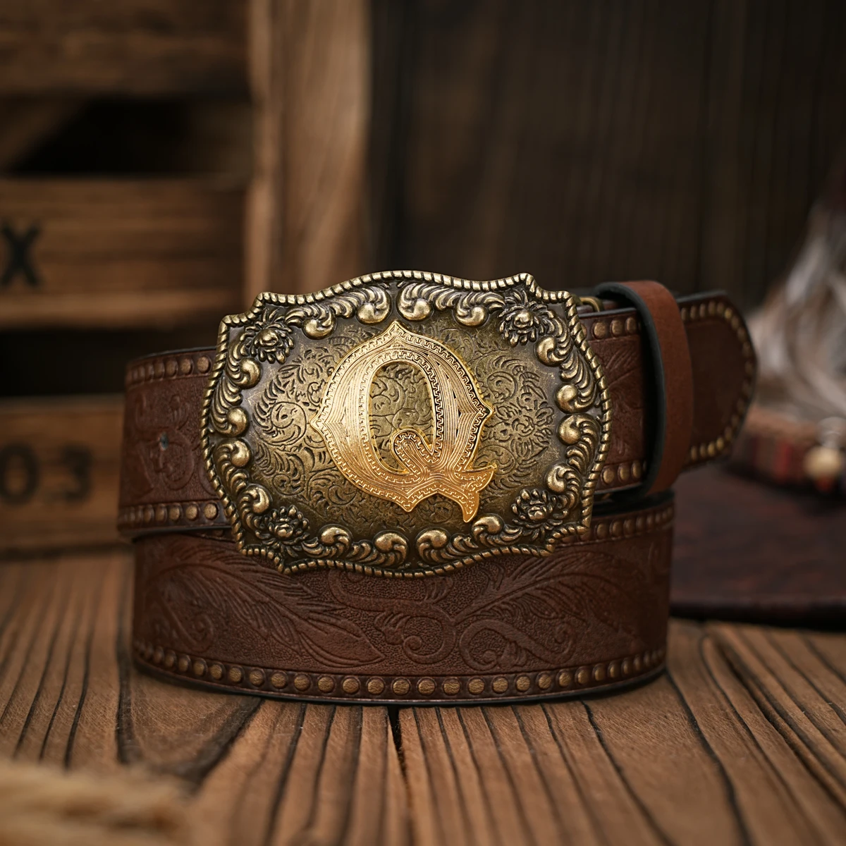 1 Stück Western-Cowboy-Gürtel - Geeignet für Männer und Frauen. Western-Gürtel mit PU-Prägung und Schnalle. Einzigartiges und Retro-Design – Detail 20