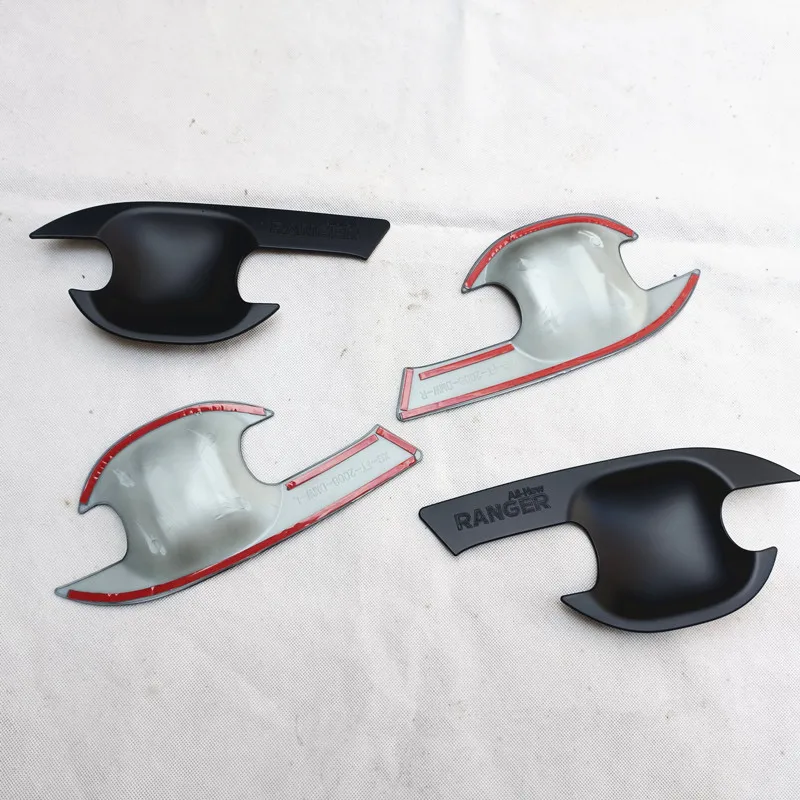 For Ford Ranger T6 Accessories 2011 2013 2016 2017 2018 2019 2020 2021 Door Handle Bowl Cover Trim Plastic Chrome Black