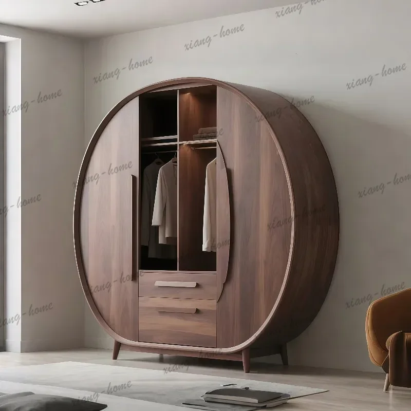 Luxury Large Wood Wardrobes Customized Modern Multiple Purpose Cupboard Clothes Organizer Wooden