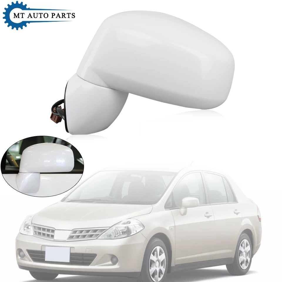 MTAP Exterior Rearview Mirror Outer Side Mirror For Nissan TIIDA LATIO VERSA 2005 2006 2007 2008 2009 2010 5-PINS With Heating