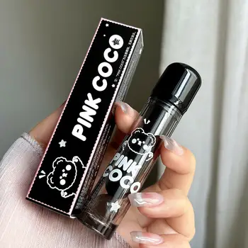 PINKCOCO Bear Doodle Mirror Lip Glaze – Dlouhotrvající lesk na rty, rozjasňující tělová rtěnka vhodná pro studentky 10 nejlepší prodej báze lesku na rty - №10