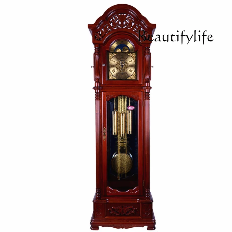 

Mechanical floor clock Classical solid wood high-end music timekeeping heavy hammer movement Standing clock Villa table clock