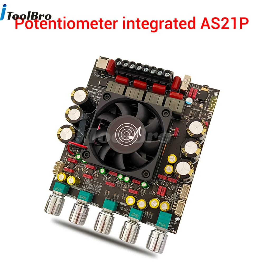 300W+300W+600W 2.1 Channel AUX Bluetooth 5.1 Power Amplifier Board TPA3255 JRC2068 DC 18-50V for Subwoofer Speaker Home Theater