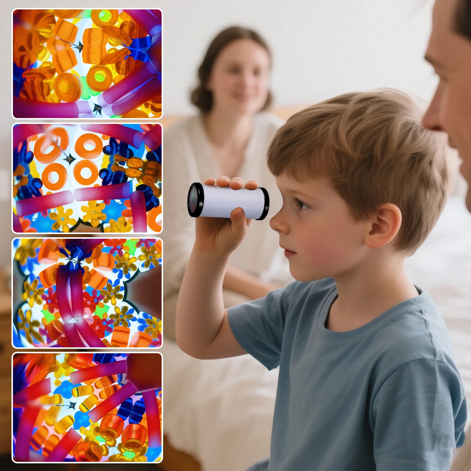 

10 set Diy Kaleidoscope Kit For Kids Small Children Creative Paper Plastic Making Set Educational Tool Observation Skills