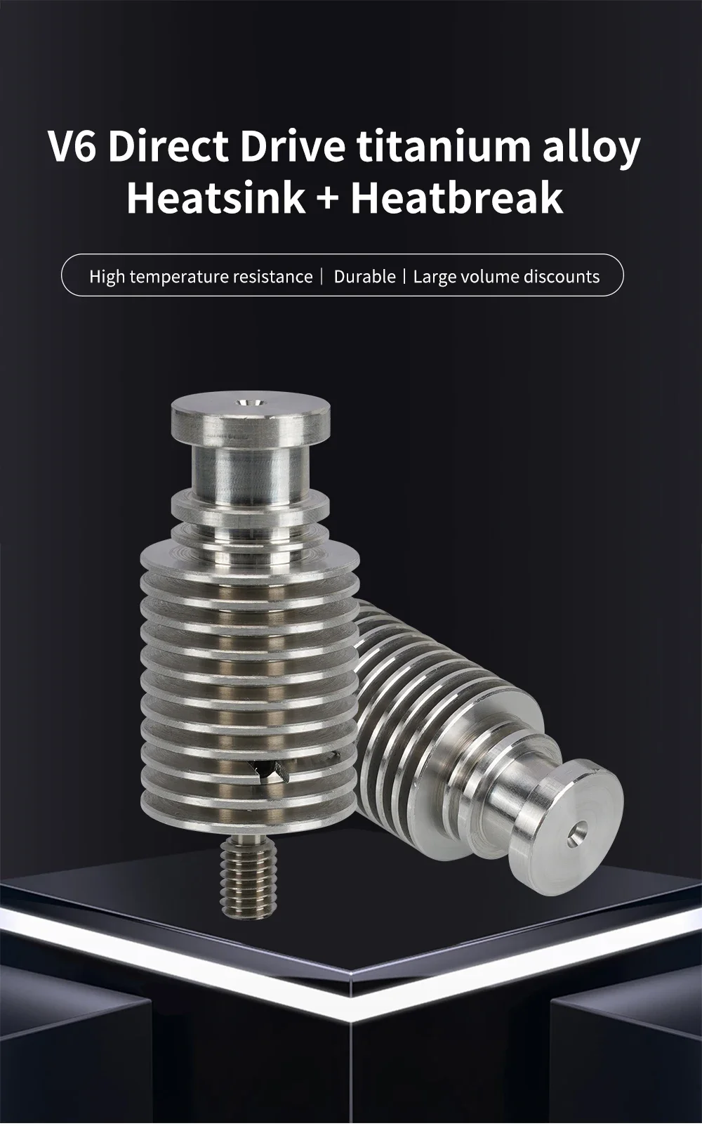 E3D V6 Heatbreak Kühlkörper-Kit Bi-Metall Titanlegierung Kurzstrecken-Kit für KP3S Pro S1 KP5L Hotend 3D-Drucker – Detail 1