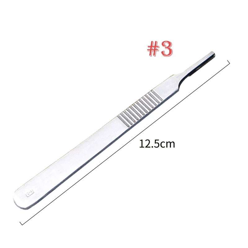 Shi Qiang Surgical Knife Handle Holder Thickened Fine Stainless Steel No. 3 and No. 4 Instrument Tool Blade